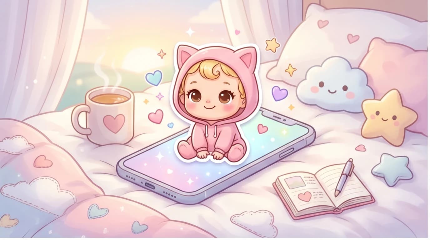 AIdorable virtual baby blog illustration