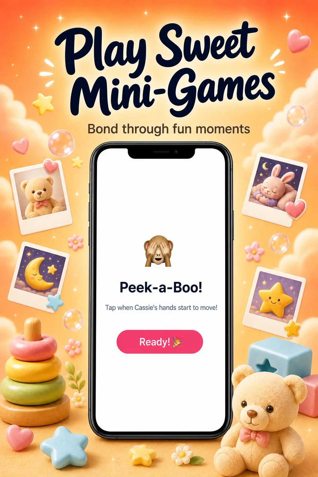 AIdorable screenshot showing sweet mini-games in the app